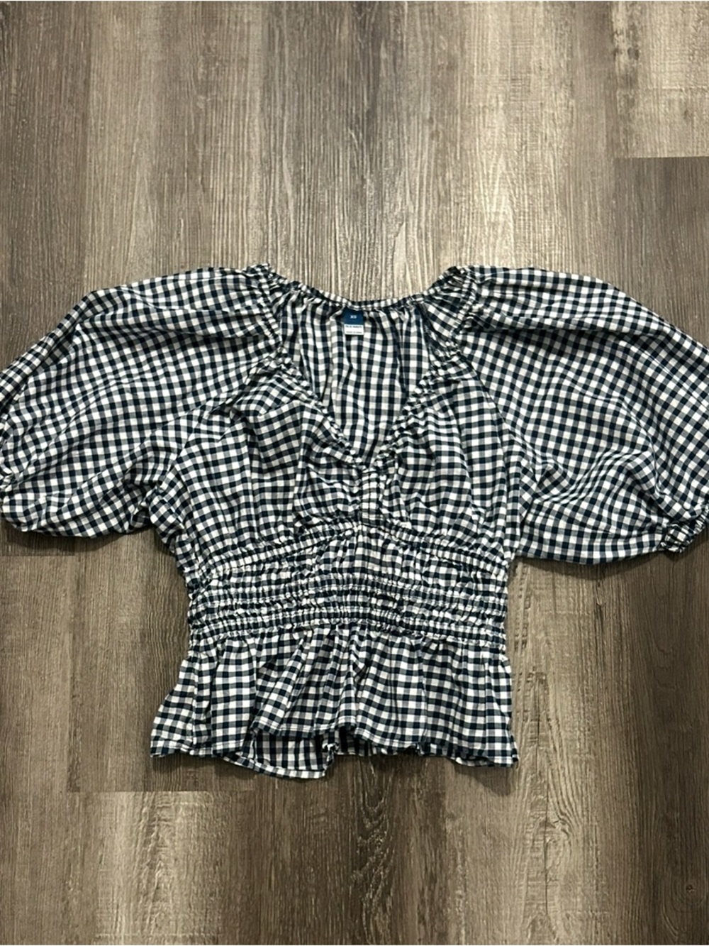 3/$10 Smocked Gingham Top